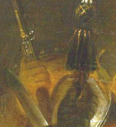 Man with helmet and wick by Lundens (1649)